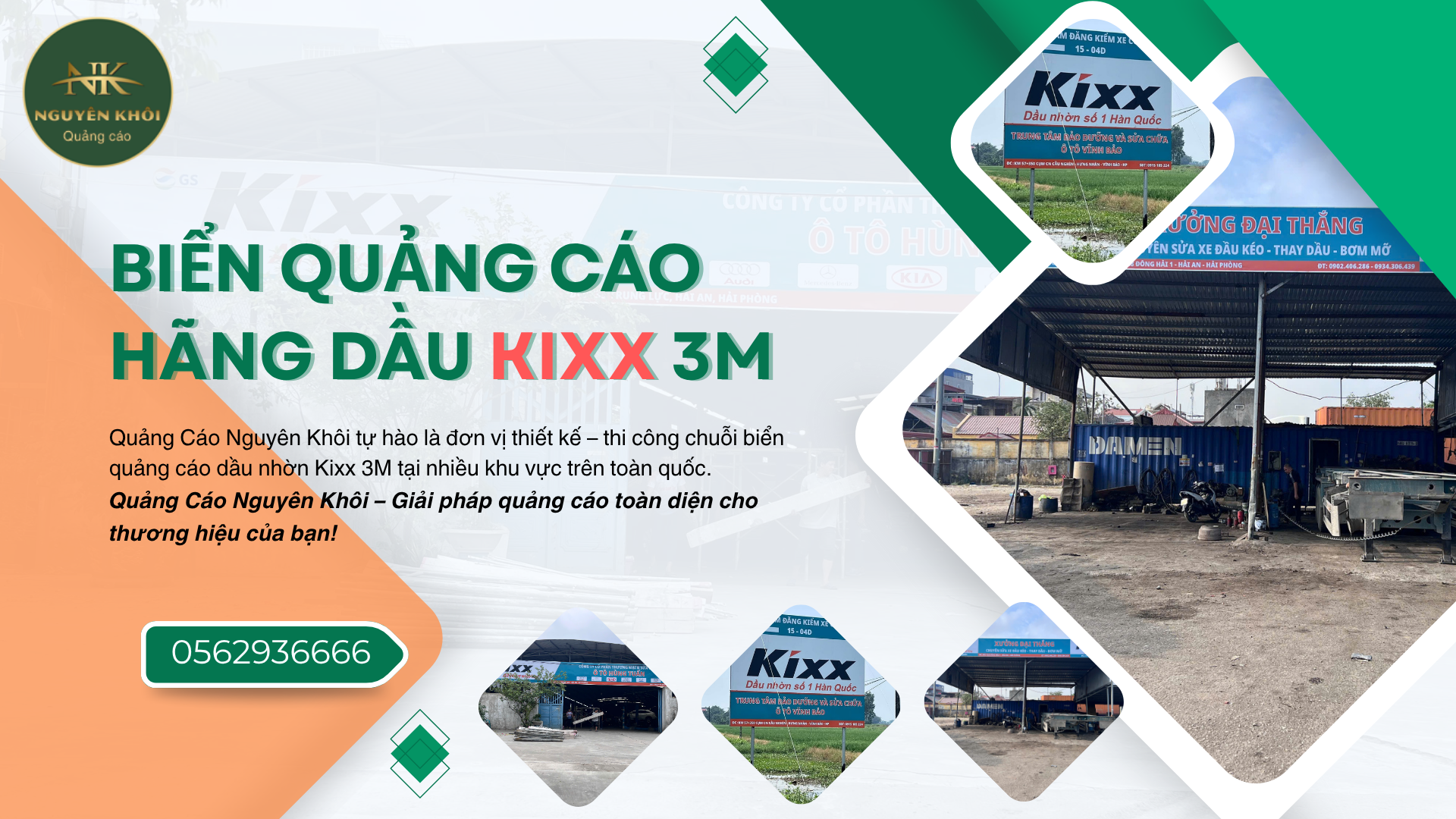Chuỗi Biển Quảng Cáo Hãng Dầu Kixx 3M – Thiết Kế & Thi Công Bởi Quảng Cáo Nguyên Khôi