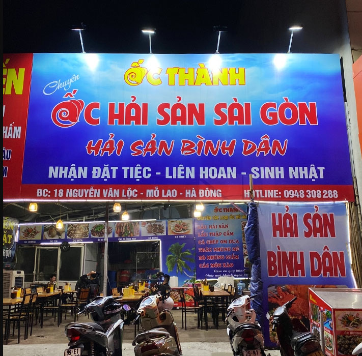 Mẫu Biển Bảng Quán Ốc Hải Sản