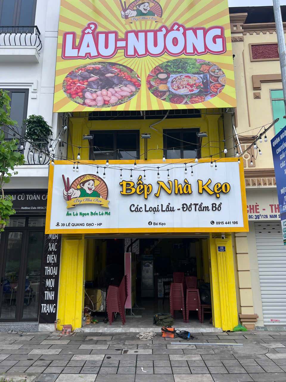 Biển quảng cáo cho Nhà hàng Lẩu Nướng Bếp Nhà Kẹo