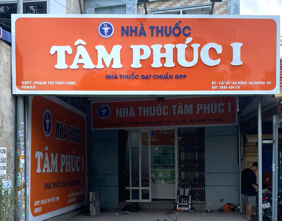 Biển Alumex Nhà thuốc Tâm Phúc I