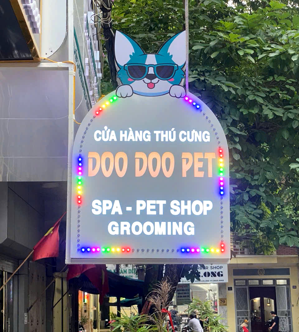 Biển vẫy cửa hàng thú cưng DOO DOO PET