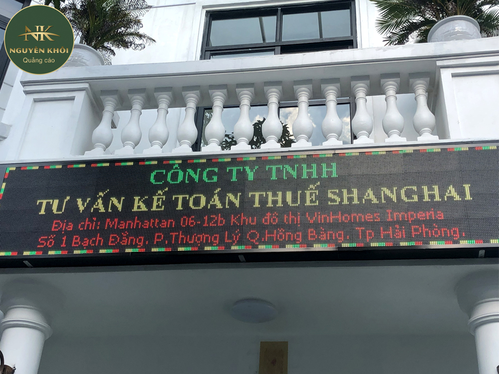 Bảng ma trận 3 màu Shang Hai - Quảng cáo Nguyên Khôi
