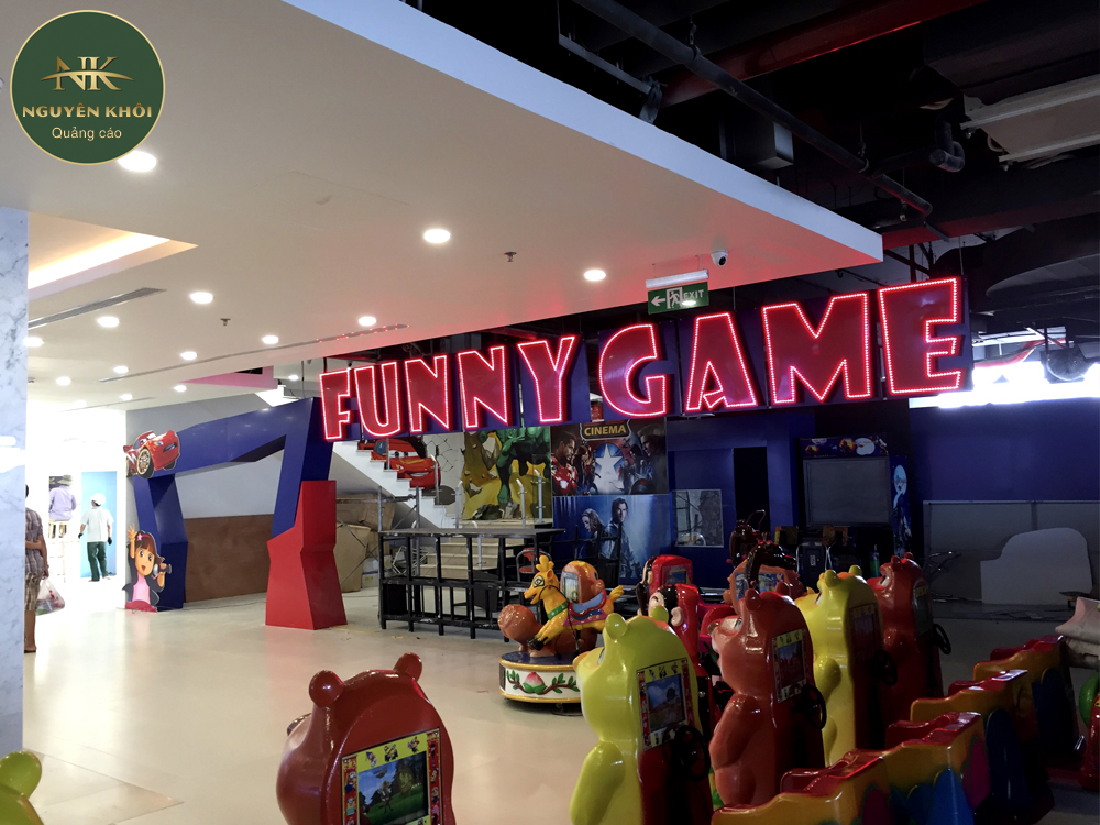 Biển quảng cáo tại khu vui chơi Funny Games - Quảng Cáo Nguyên Khôi