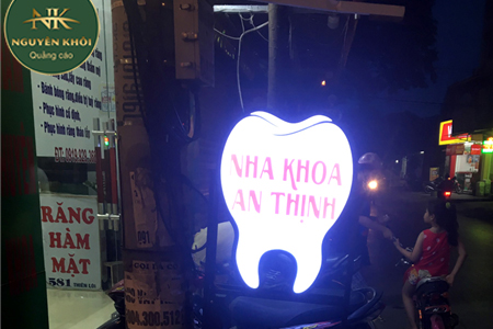 Biển vẫy Led đẹp tại Nha Khoa An Thịnh - Quảng cáo Nguyên Khôi